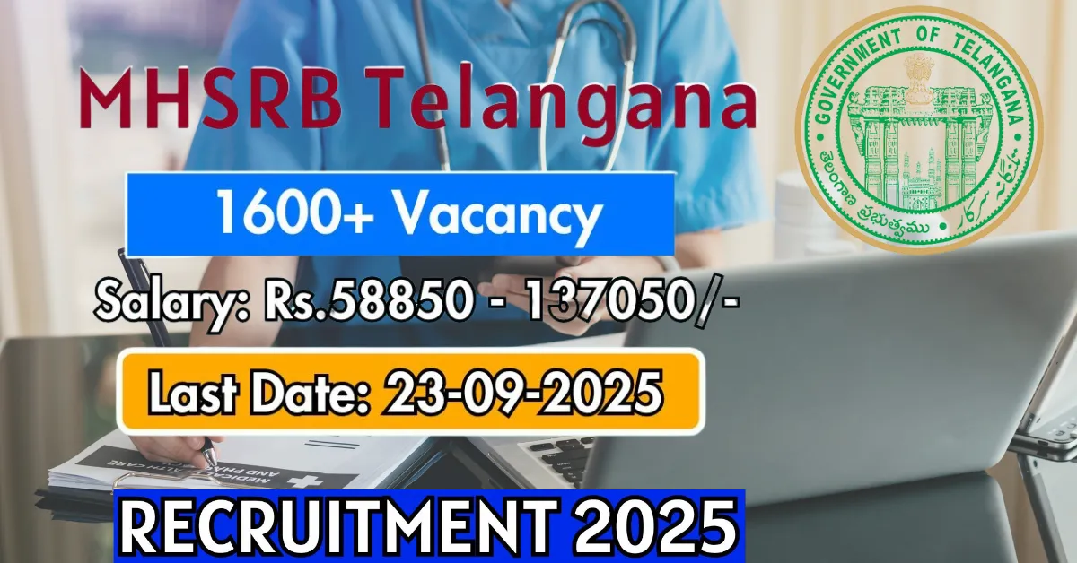 MHSRB Telangana Recruitment 2025 Notification