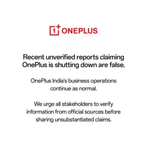 OnePlus India official statement