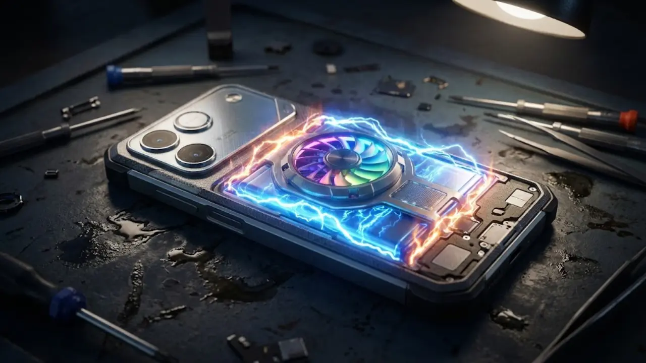 Honor Win RT smartphone with 10000mAh battery and cooling fan review in Telugu.