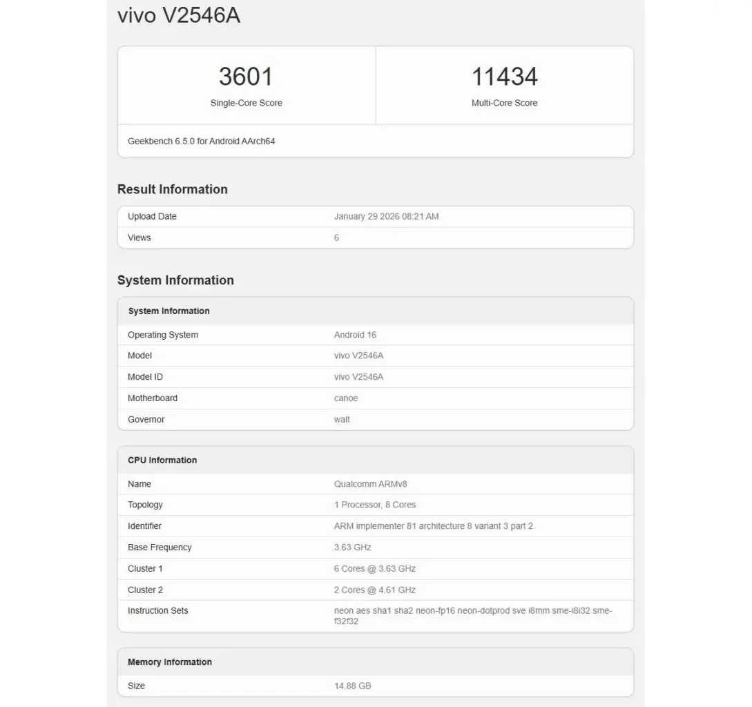 iQOO 15 Ultra Geekbench Scores and 7400mAh Battery Specs Telugu