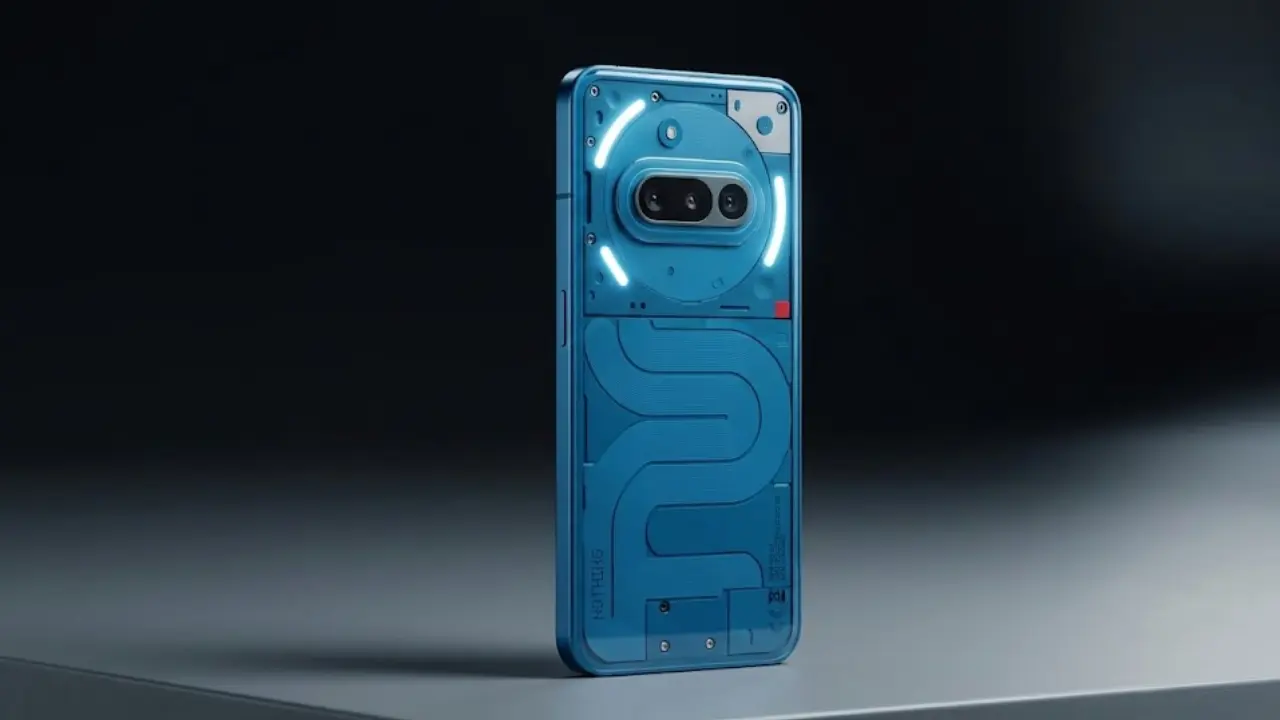 Nothing Phone 4a Pro smartphone with Glyph interface and 5080mAh battery details in Telugu blog post.