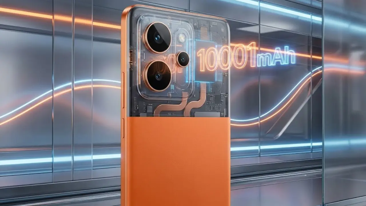 Realme P4 Power smartphone featuring 10,001mAh battery and new TransView semi-transparent design launching in India.