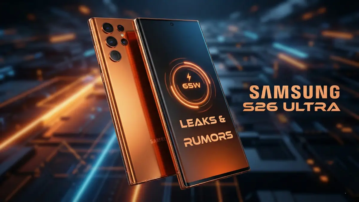 Samsung Galaxy S26 Ultra Cosmic Orange Color and 65W Fast Charging Leaks Concept Image