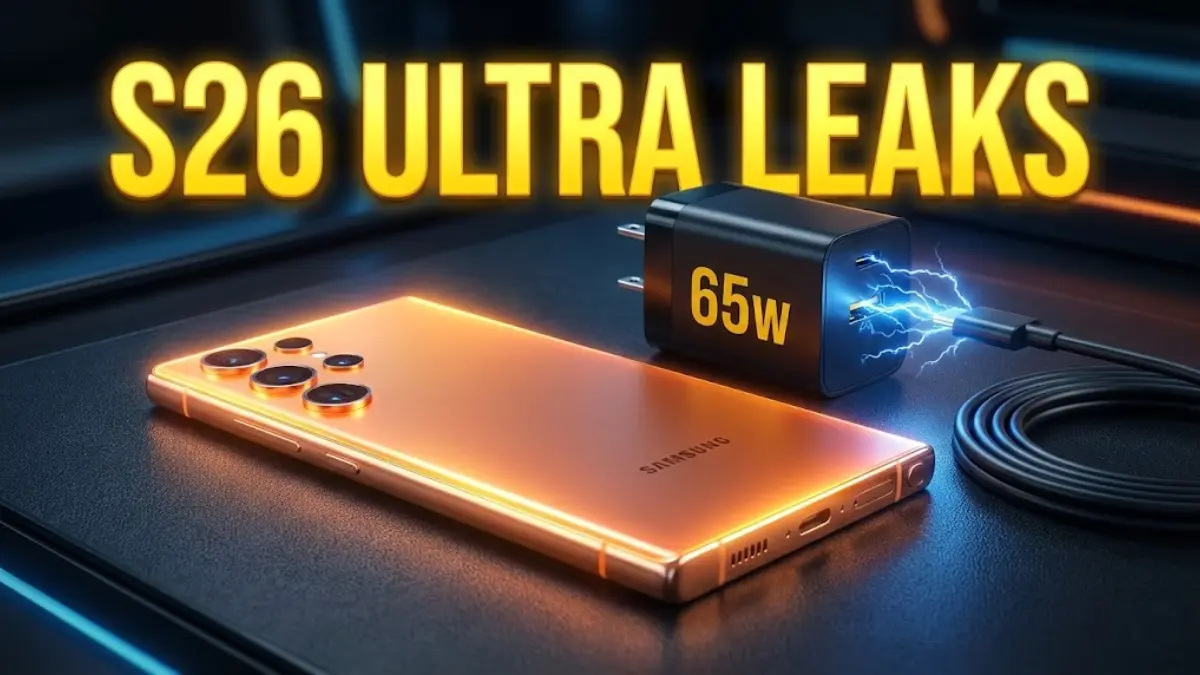 Samsung Galaxy S26 Ultra Cosmic Orange Color with 65W Charger