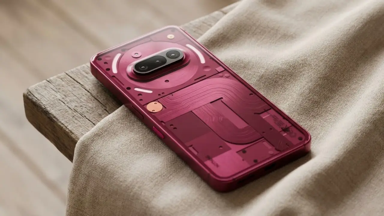 Nothing Phone 4a upcoming mid-range mobile design showing triple camera and transparent back panel in Telugu