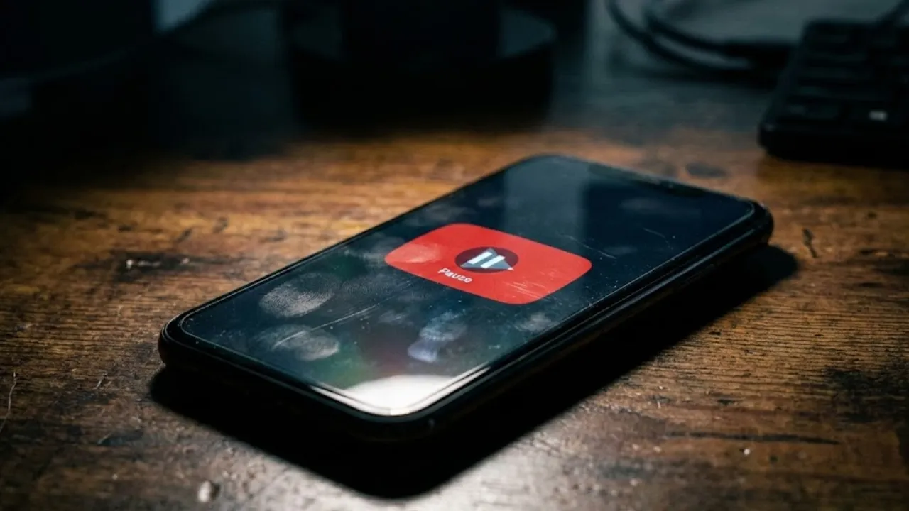 Smartphone screen showing YouTube background playback feature stopped on mobile browsers - Google new update warning