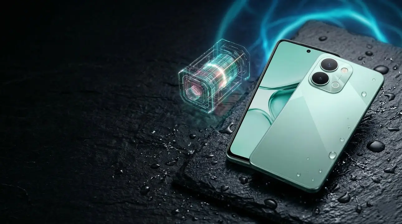 iQOO Z11x 5G smartphone with 7200mAh battery and IP69 rating review in Telugu by Sudheer Sayana on Taja Points.