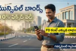 Municipal bonds in telugu, safe investment plans with 10 percent returns, GHMC bonds and municipal bond taxation details in telugu.