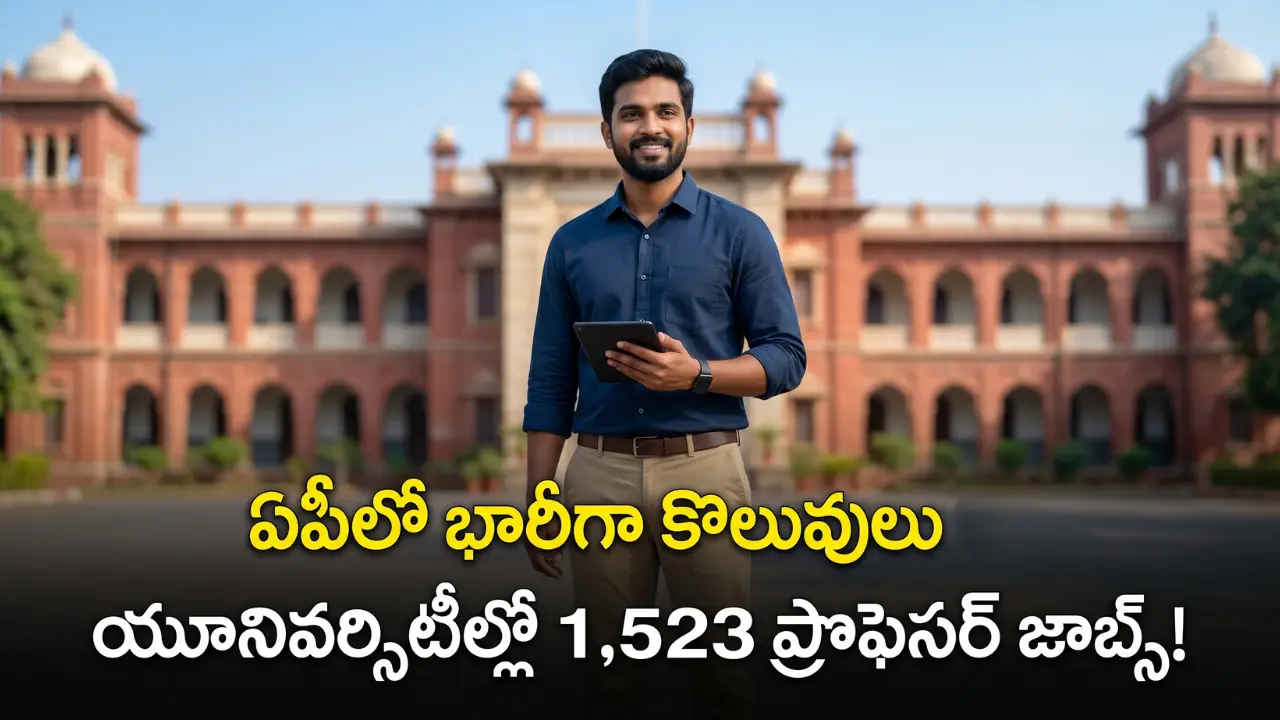 AP Universities Recruitment 2026 notification for 1523 Assistant Professor and Professor jobs in Andhra Pradesh.
