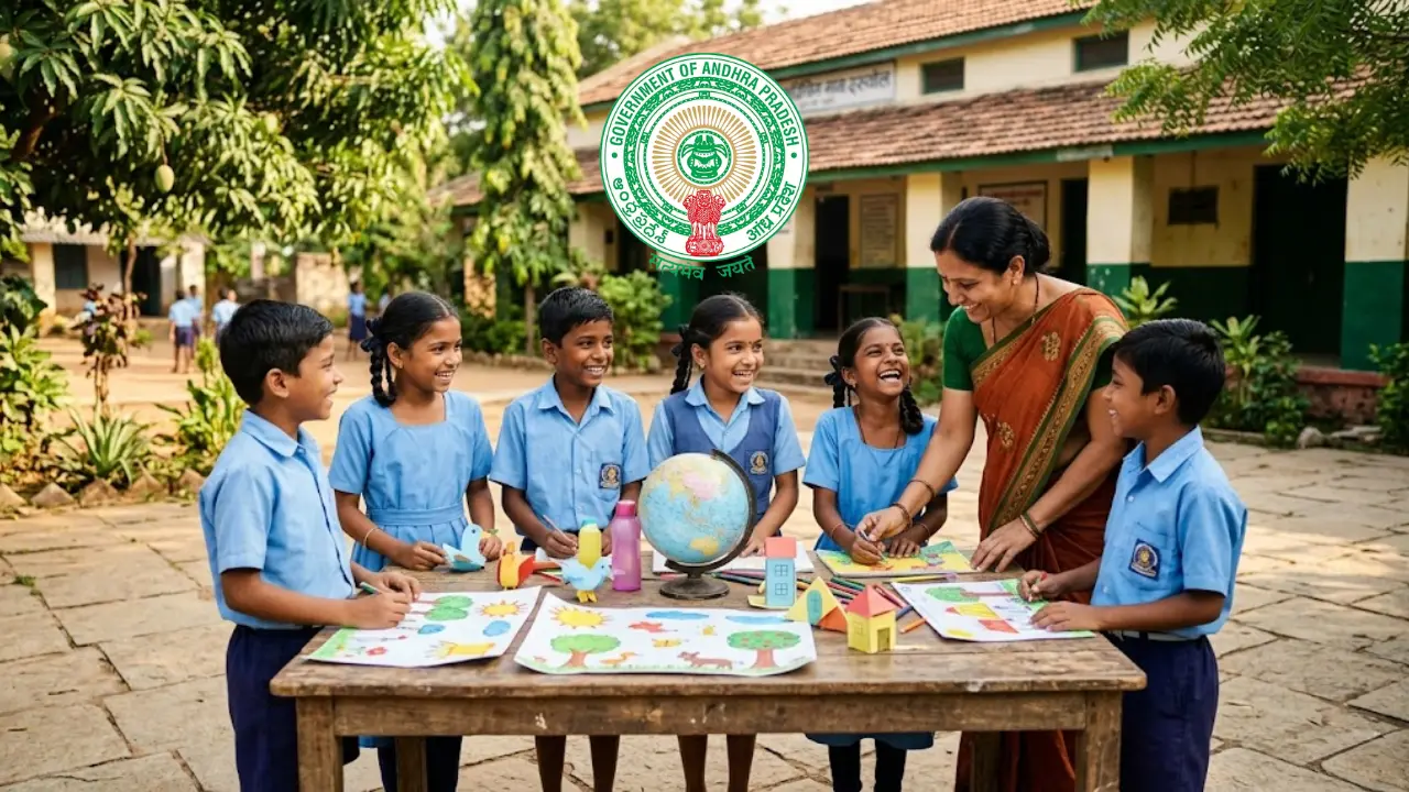 nformative feature image with telugu text about 2026-27 school academic calendar and 87 days holidays list. Taja Points update.