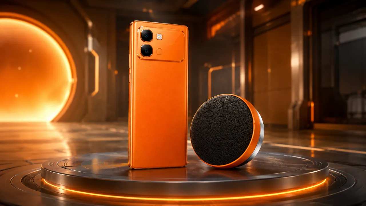 Infinix Note Edge JBL Edition smartphone in Solar Orange color with bundled JBL MagPower Speaker launched in India