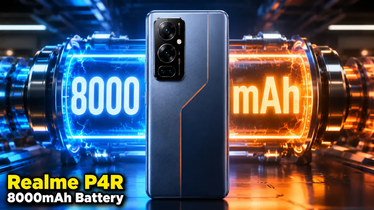Realme P4R smartphone with 8000mAh battery leaked ahead of India launch